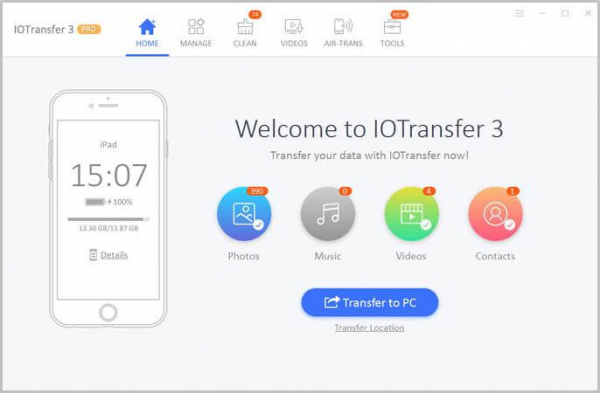 IOTransfer 3 — управление iPhone, iPad, iPod с компьютера Windows