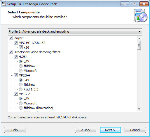 Установка K-Lite Codec Pack