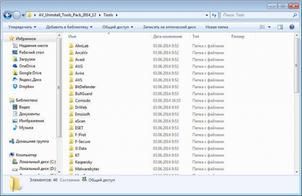 AV Uninstall Tools Pack — пакет утилит для удаления антивирусов