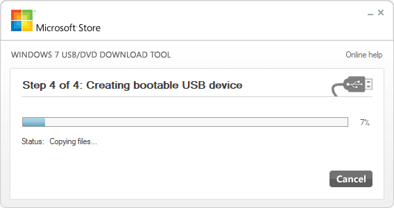 Создание загрузочной флешки в Windows 7 USB/DVD Download Tools