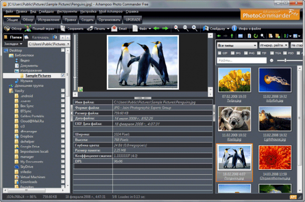 Ashampoo Photo Commander Free — организация, управления и редактирование фотографий