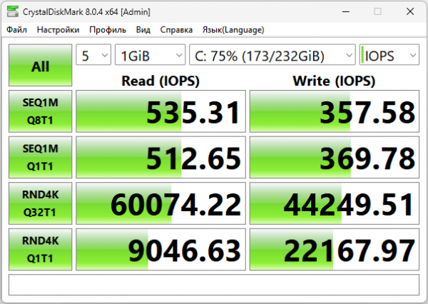 CrystalDiskMark: тест скорости SSD/HDD дисков