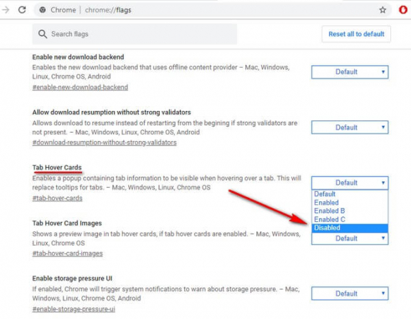 Как отключить всплывающие подсказки для вкладок Google Chrome