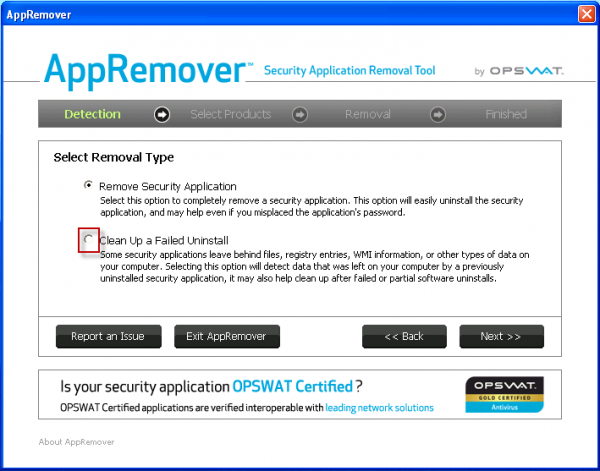 Удаление следов антивирусов с помощью AppRemover